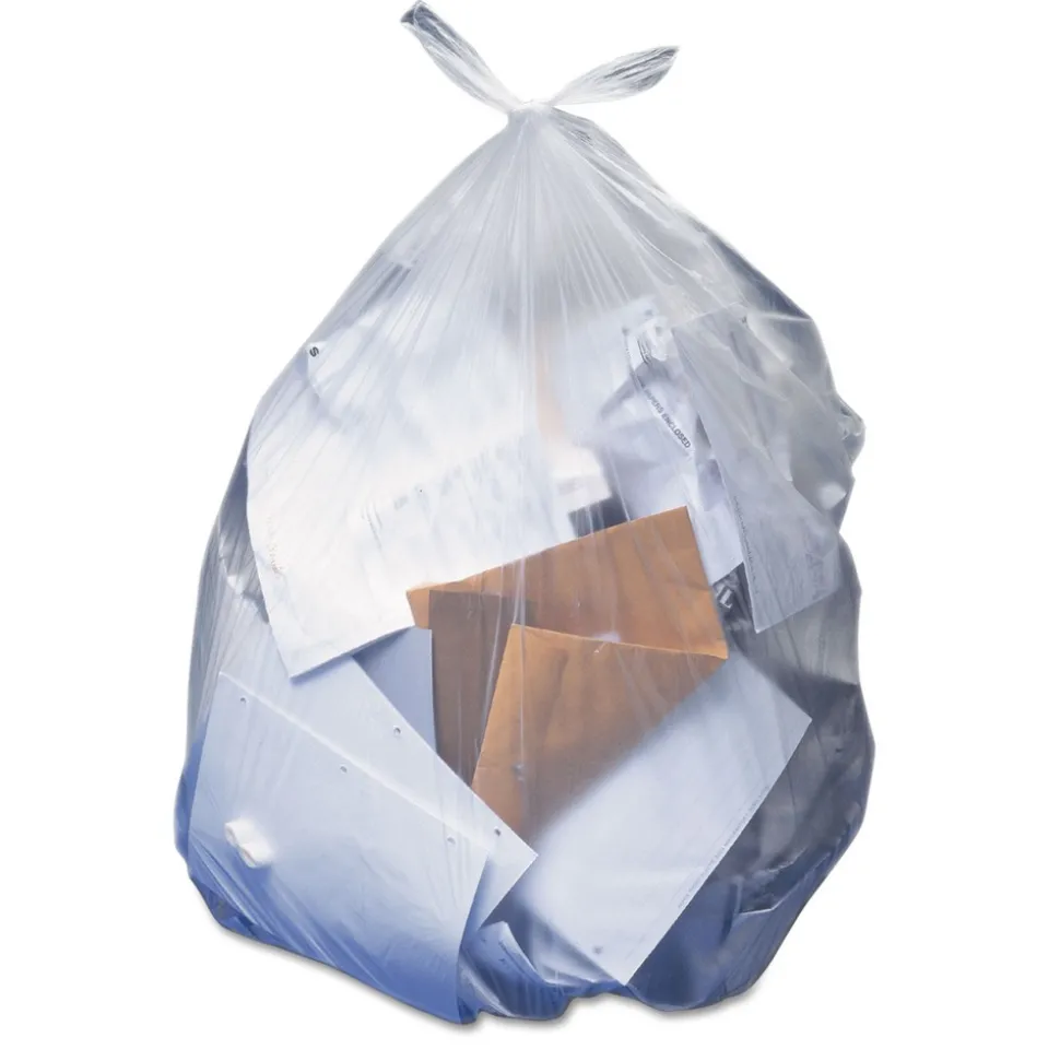 AccuFit 28 in. x 45 in. 23 gal. 0.9 mil Linear Low Density Can Liners with AccuFit Sizing - Clear (50/Box)