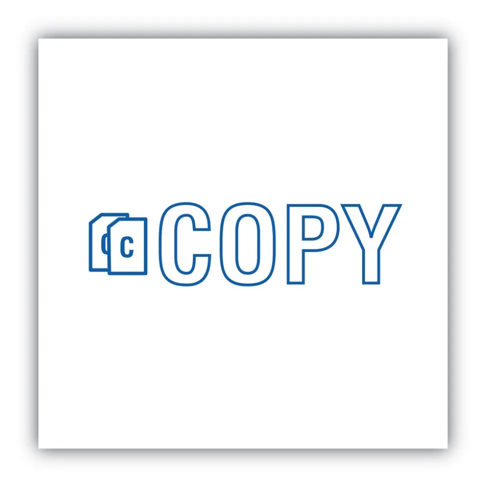 ACCUSTAMP2 1.63 in. x 0.5 in. Pre-Inked COPY Shutter Stamp - Blue