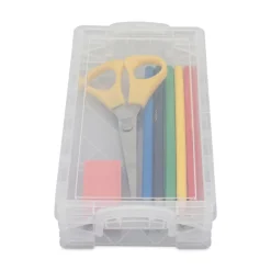 Advantus 8.25 in. x 3.75 in. x 1.5 in. Super Stacker Pencil Box - Clear