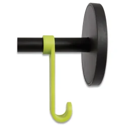 Alba 15w x 15d x 69.3h Stan3 8-Knob Steel Coat Rack - Black