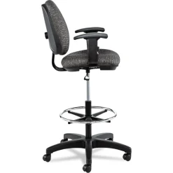Alera Alera Interval Series Swivel Task Stool, Tone-On-Tone Fabric, Graphite Gray