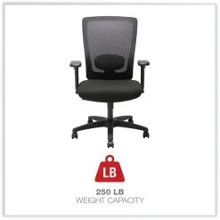 Alera Envy Series Mesh High-Back 250 lbs. Capacity Multifunction Chair - Black