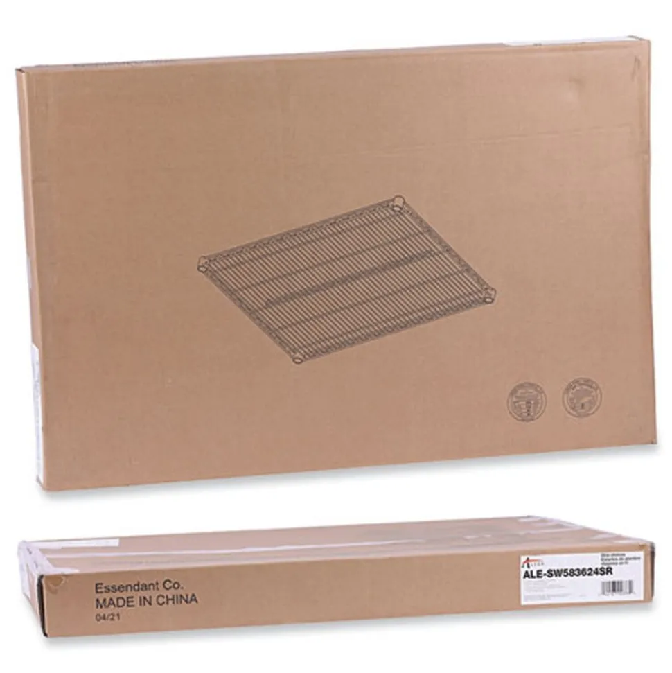 Alera Industrial Wire Shelving 36 in. x 24 in. Extra Wire Shelves - Silver (2-Piece/Carton)