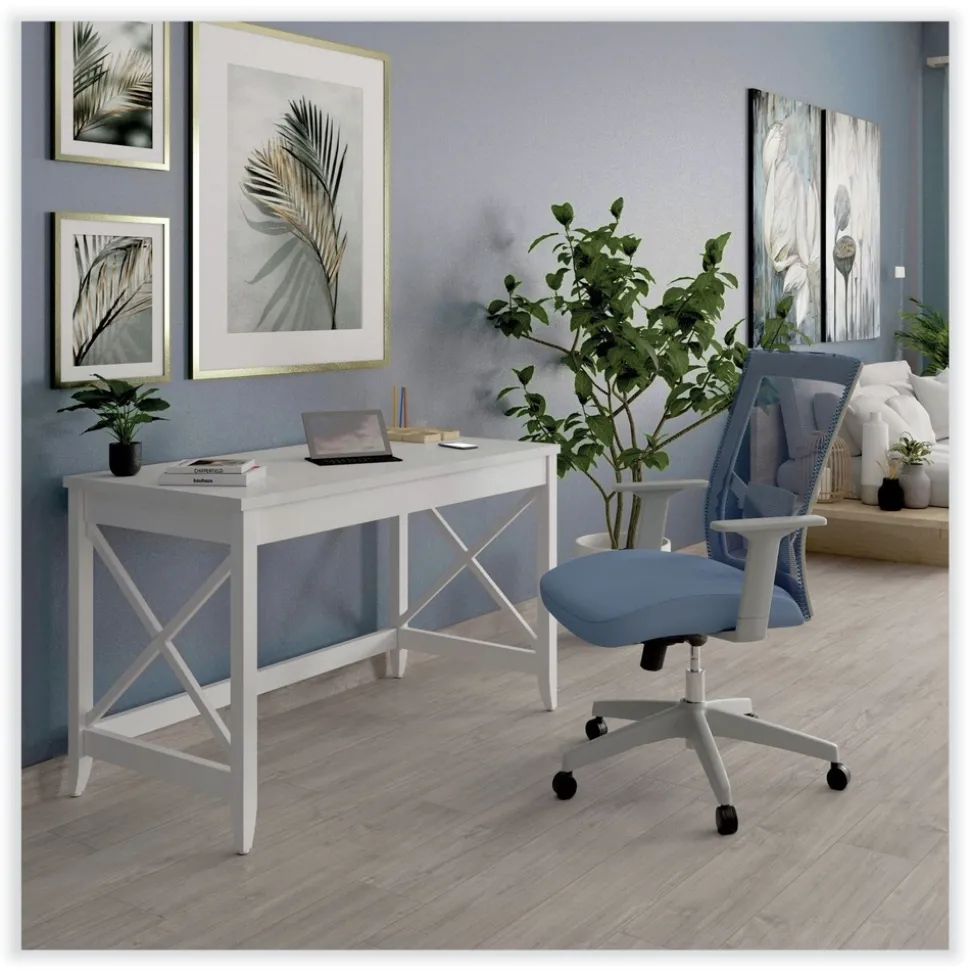 Alera 17.32 in. to 21.1 in. Seat Height Mesh Back Task Chair Supports Up to 275 lb - Seafoam Blue Seat/Back