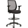 Alera 27.95 in. to 33.66 in. Seat Height Supports Up to 275 lbs. Mesh Back Wessex Drafting Stool - Black
