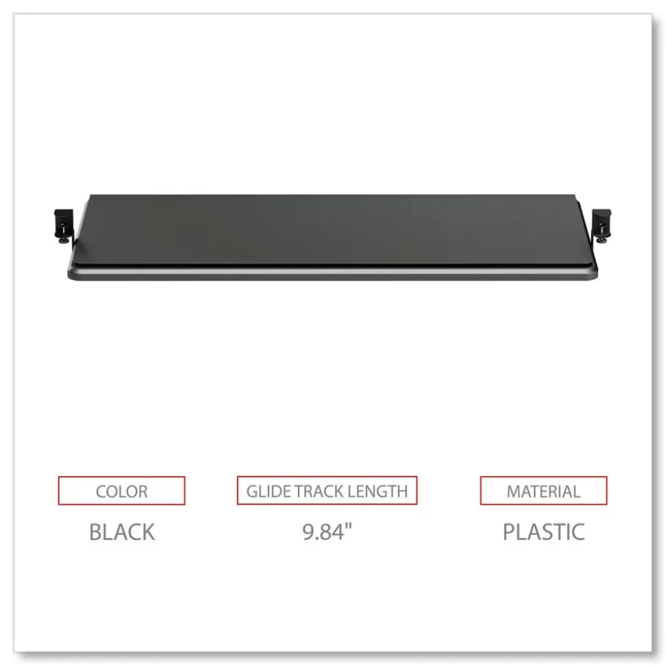Alera 30.7 in. x 13 in. AdaptivErgo Clamp-On Keyboard Tray - Black