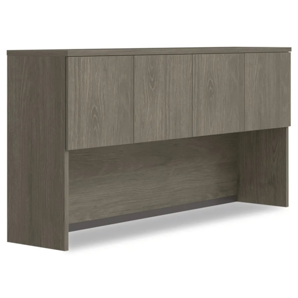 Alera 72 in. x 16 in. x 36 in. 4-Compartment Seville Hutch with Doors - Walnut