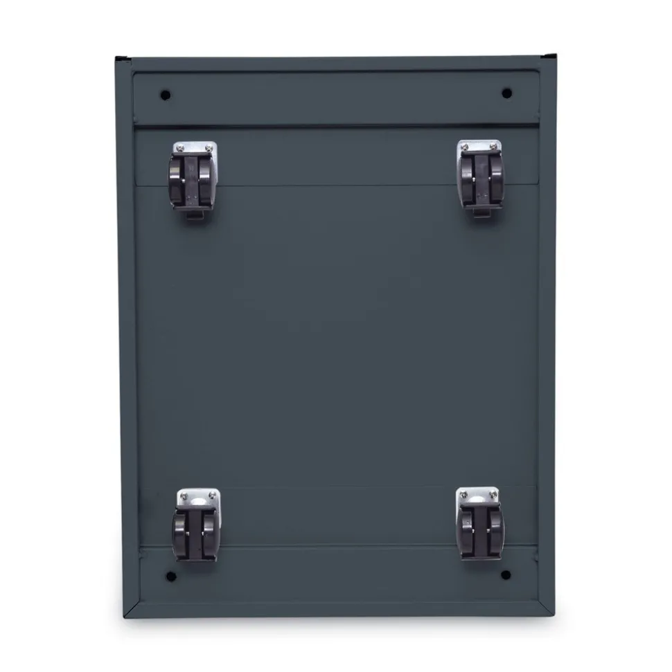 Alera 14.96 in. x 19.29 in. x 27.75 in. 2 Drawer Left/ Right File Pedestal Cabinet - Charcoal