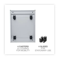 Alera 14.96 in. x 19.29 in. x 27.75 in. 3-Drawers: Box/Box/File Legal/Letter Left or Right File Pedestal - Light Gray