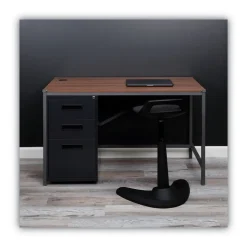 Alera 14.96 in. x 19.29 in. x 27.75 in. 3-Drawers: Box/Box/File Legal/Letter Left or Right File Pedestal - Charcoal
