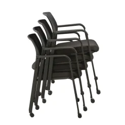 Alera 24.41 in. x 22.64 in. x 31.73 in. Elgar Fabric Guest Chair - Black Seat, Black Back, Black Base