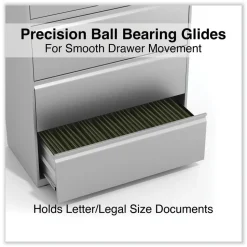 Alera 36 in. x 18.63 in. x 67.63 in. 5 Lateral File Drawer - Legal/Letter/A4/A5 Size - Light Gray