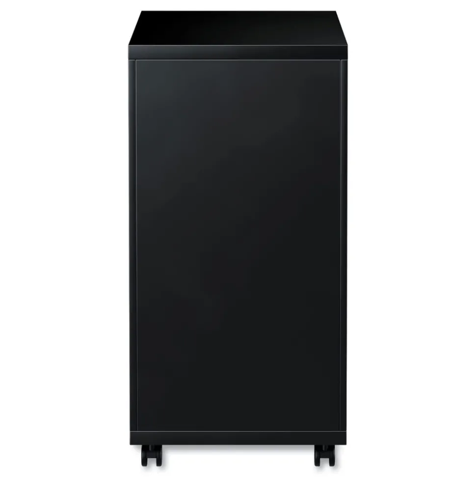 Alera 14.96 in. x 19.29 in. x 27.75 in. 2 Legal/Letter-Size File Drawers Left or Right File Pedestal with Full-Length Pull - Black