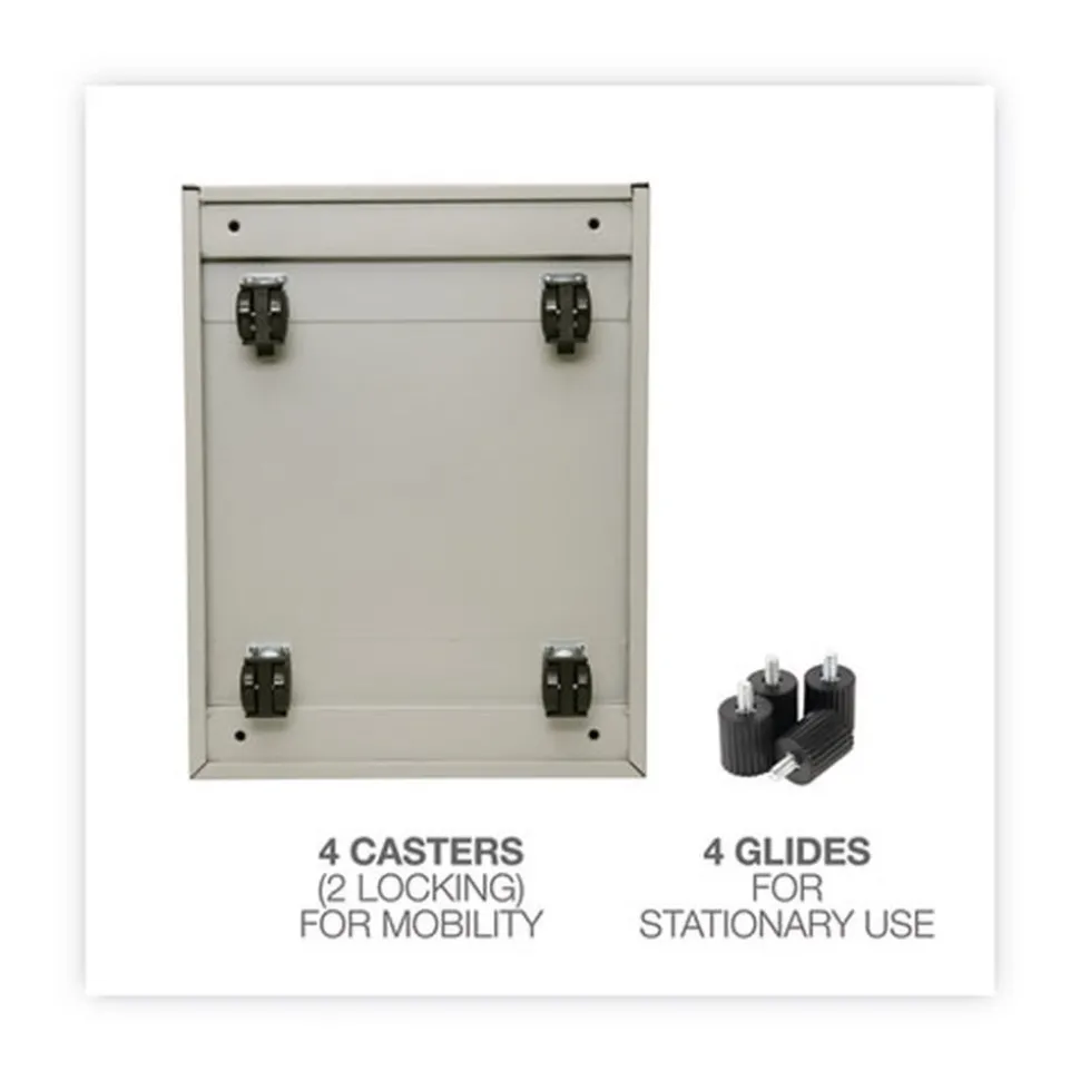 Alera 14.96 in. x 19.29 in. x 27.75 in. 2 Legal/Letter-Size File Drawers Left or Right File Pedestal - Putty