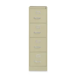 Alera 15 in. x 26.5 in. x 52 in. Letter-Size 4-Drawer Economy Vertical File - Putty