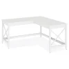 Alera 58.27 in. x 58.27 in. x 29.53 in. L-Shaped Farmhouse Desk - White
