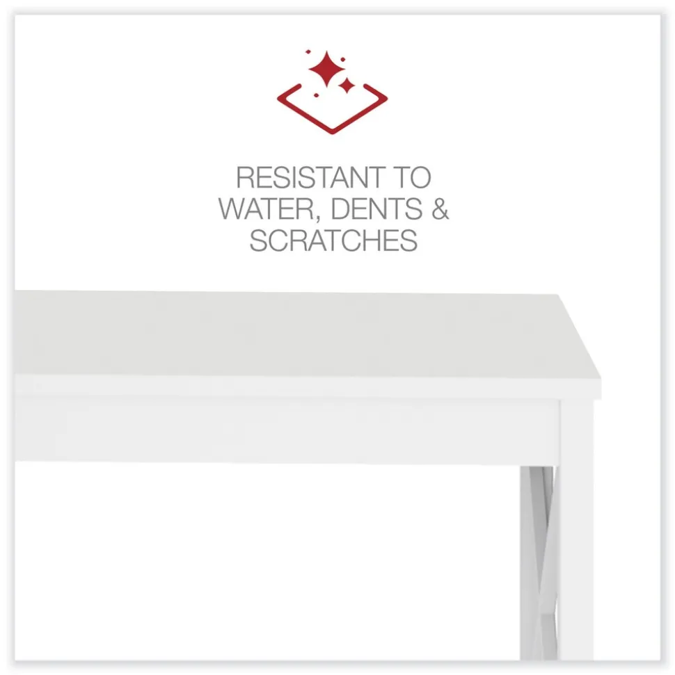Alera 58.27 in. x 58.27 in. x 29.53 in. L-Shaped Farmhouse Desk - White