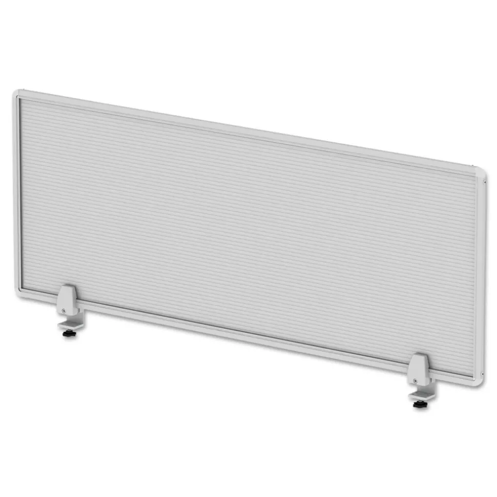 Alera 47 in. x 0.5 in. x 18 in. Polycarbonate Privacy Panel - Silver/Clear