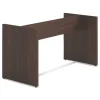 Alera 50 in. x 22 in. x 28 in. Seville 96 in. Wide Conference Table Base - Mahogany