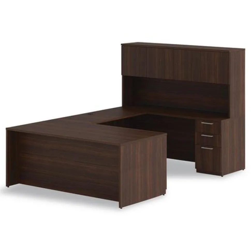 Alera 48 in. x 24 in. x 29 in. Seville Series Bridge Return - Mahogany