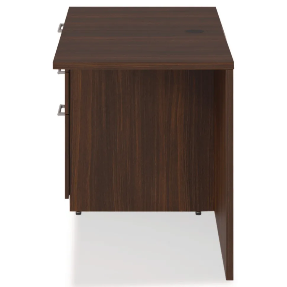 Alera 48 in. x 24 in. x 29 in. Seville Series Left Desk Return with Pedestal - Mahogany