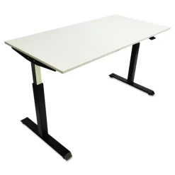 Alera 59.06 in. x 28.35 in. x 26.18 in. to 39.57 in. AdaptivErgo Sit-Stand Pneumatic Height-Adjustable Table Base - Black