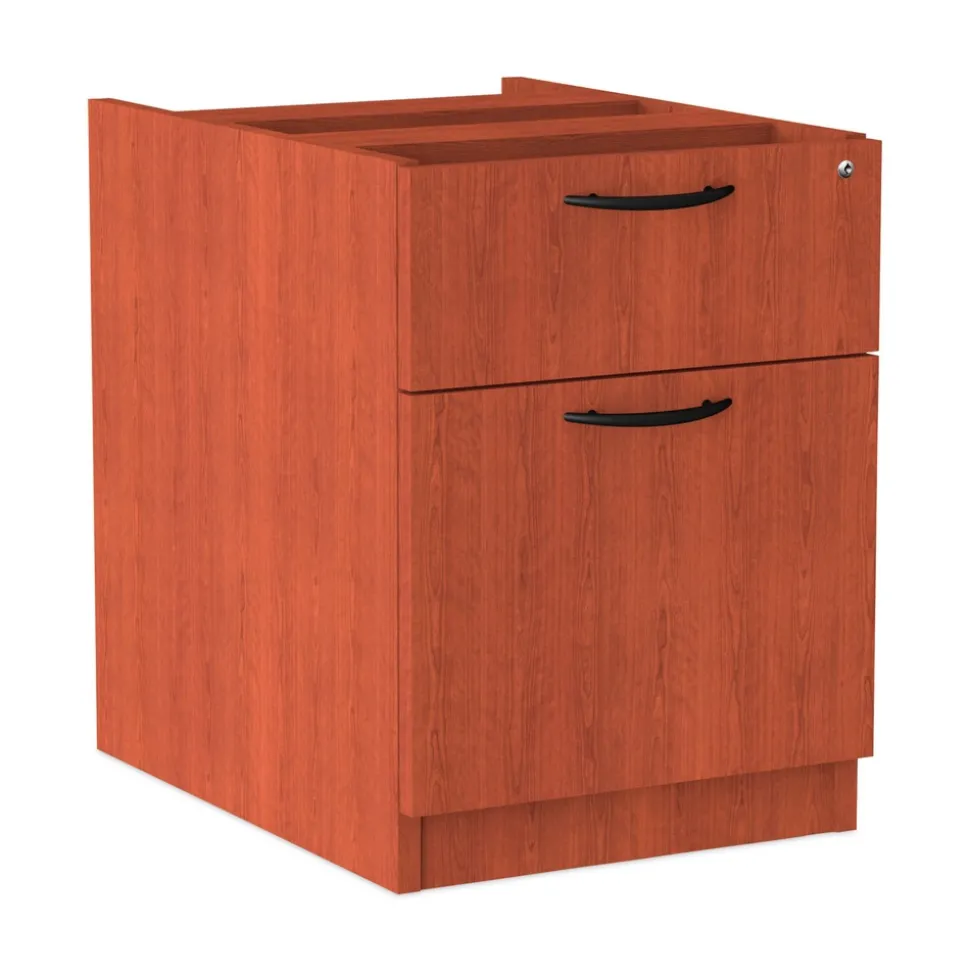 Alera 15.63 in. x 20.5 in. x 19.25 in. Valencia Series 2-Drawer Hanging File Pedestal - Cherry