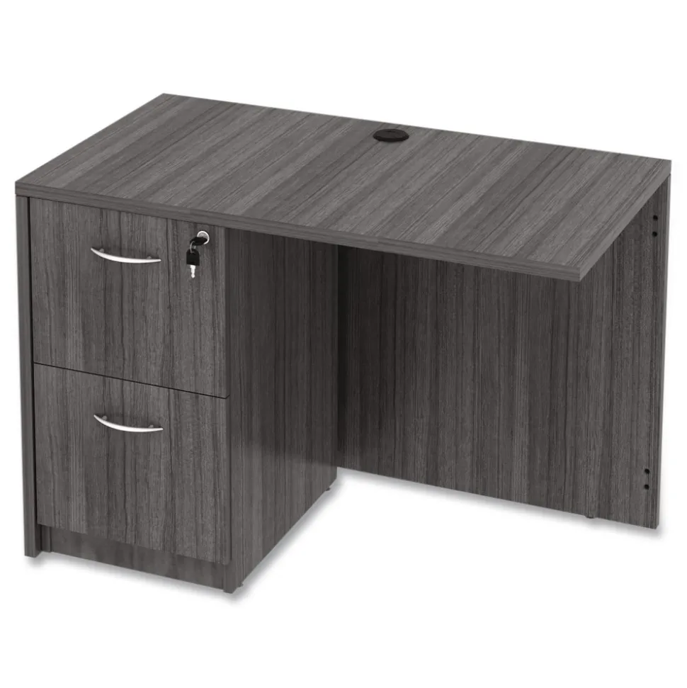 Alera 42 in. x 23.63 in. x 29.5 in. Valencia Series Reversible Return/Bridge Shell - Gray