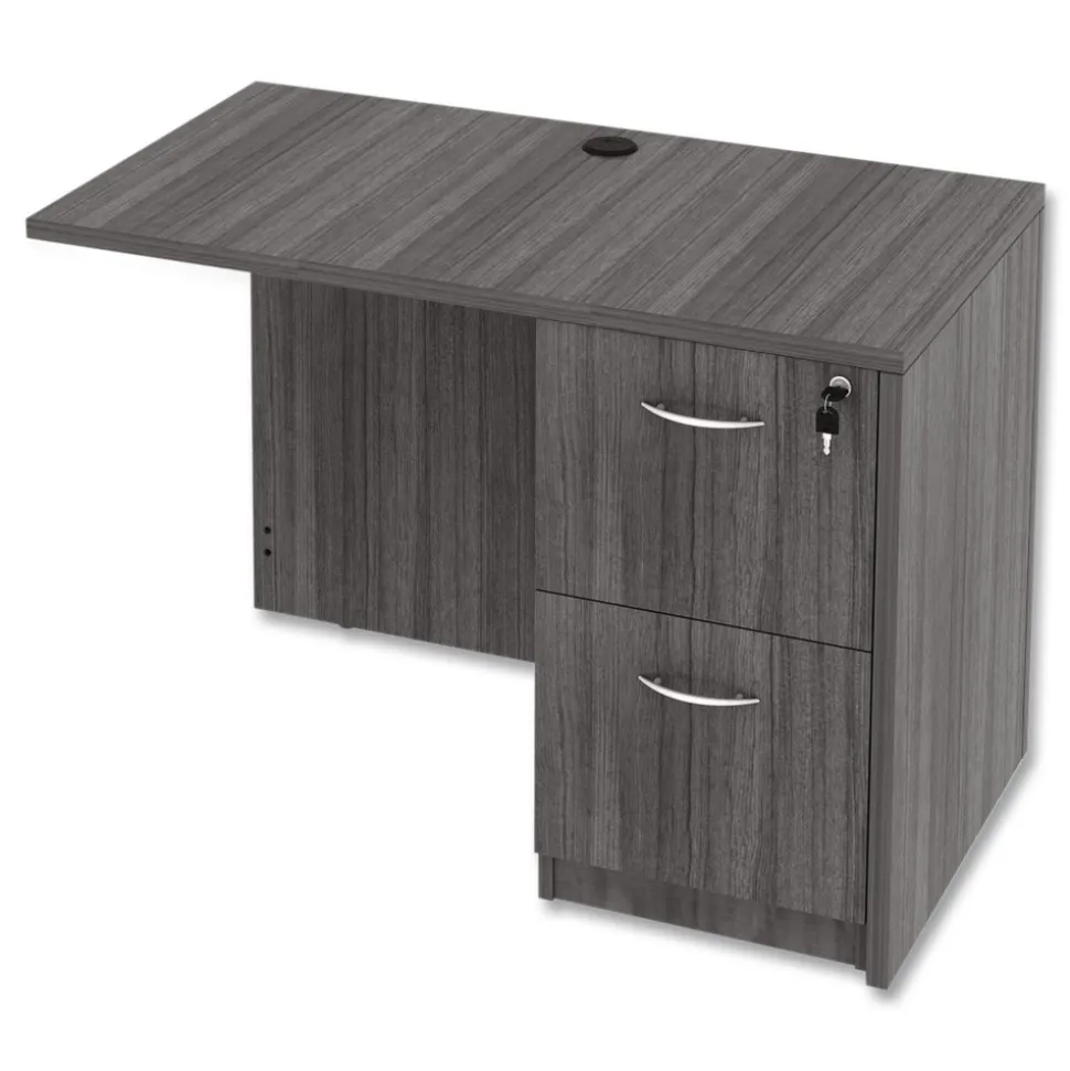 Alera 42 in. x 23.63 in. x 29.5 in. Valencia Series Reversible Return/Bridge Shell - Gray