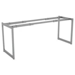 Alera Open Office Desk Series 47.25 to 70.78w x 23.63d x 28.5h Adjustable O-Leg Desk Base - Silver