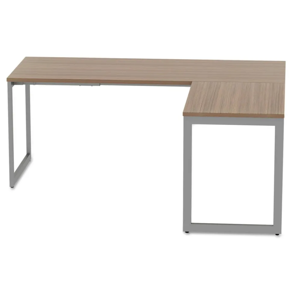 Alera Open Office Series 23-3/8 in. x 28-1/2 in. Fully Adjustable O-Leg Return Base - Silver