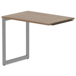 Alera Open Office Series 23-3/8 in. x 28-1/2 in. Fully Adjustable O-Leg Return Base - Silver