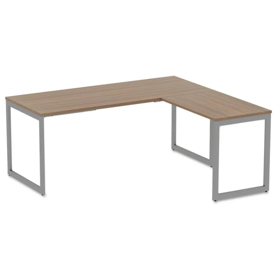 Alera Open Office Series 23-3/8 in. x 28-1/2 in. Fully Adjustable O-Leg Return Base - Silver