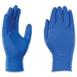 Ammex 9.5 in. 6 mil Heavy-Duty Industrial Nitrile Gloves - X-Large/Royal Blue (1000/Carton)