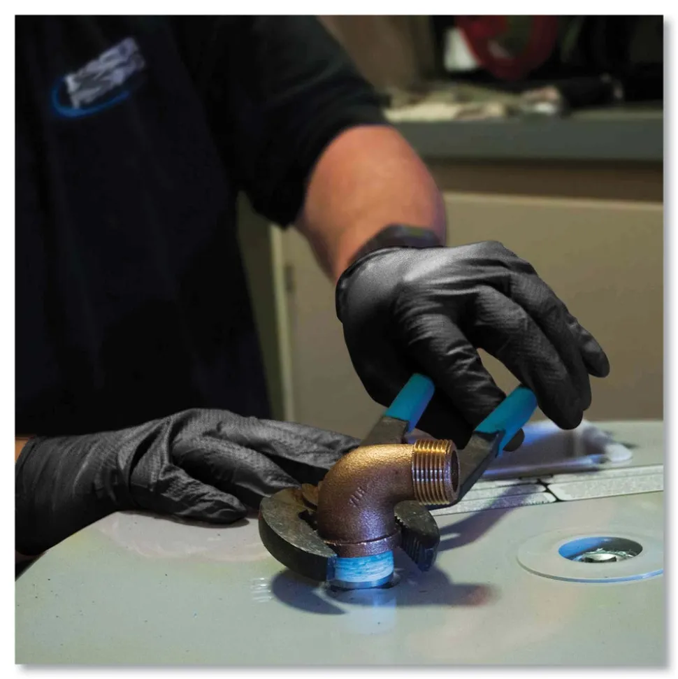 Ammex 6 mil Heavy-Duty Industrial Powder-Free Nitrile Gloves - X-Large, Black (1000/Carton)