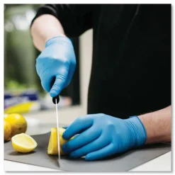 Ammex 3 mil Industrial Powder-Free Nitrile Gloves - X-Large, Blue (1000/Carton)