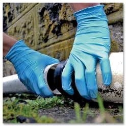 Ammex 5 mil Industrial Powder-Free Nitrile Gloves - Large, Blue (1000/Carton)