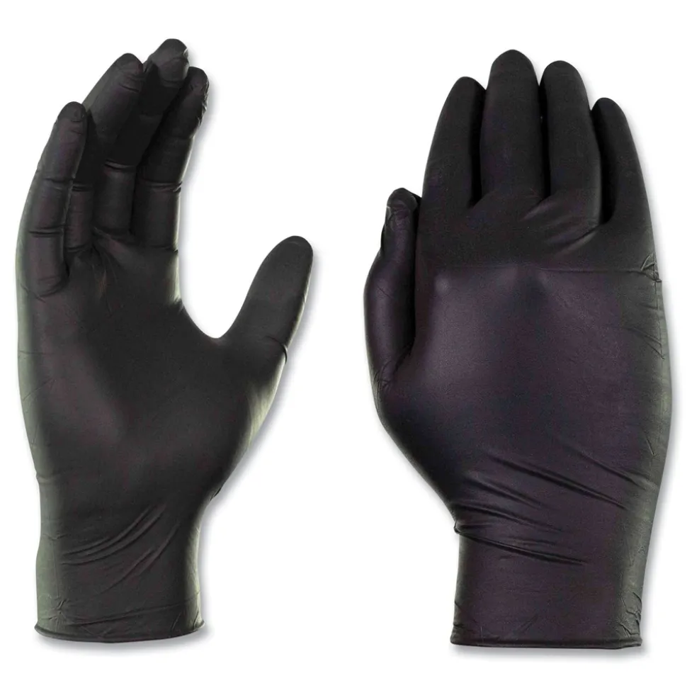 Ammex 5 mil Industrial Powder-Free Nitrile Gloves - X-Large, Black (1000/Carton)