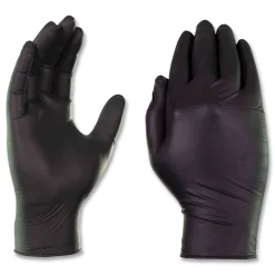 Ammex 6 mil Powder-Free Nitrile Exam Gloves - 2X-Large, Black (1000/Carton)