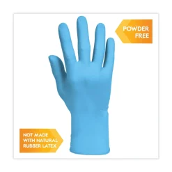 Ansell 4 mil Thick 9.5 in. Long Powder-Free G10 Comfort Plus Blue Nitrile Gloves - Large, Light Blue (100/Box, 10 Boxes/Carton)