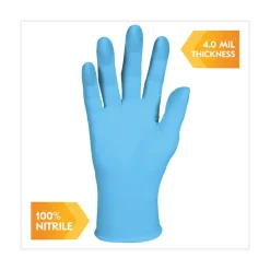 Ansell 4 mil Thick 9.5 in. Long Powder-Free G10 Comfort Plus Blue Nitrile Gloves - Large, Light Blue (100/Box, 10 Boxes/Carton)