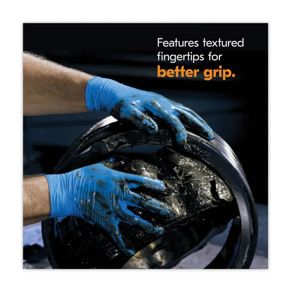 Ansell 6 mil Thick 9.5 in. Long Powder-Free G10 2PRO Nitrile Gloves - Medium, Blue (100/Box, 10 Boxes/Carton)