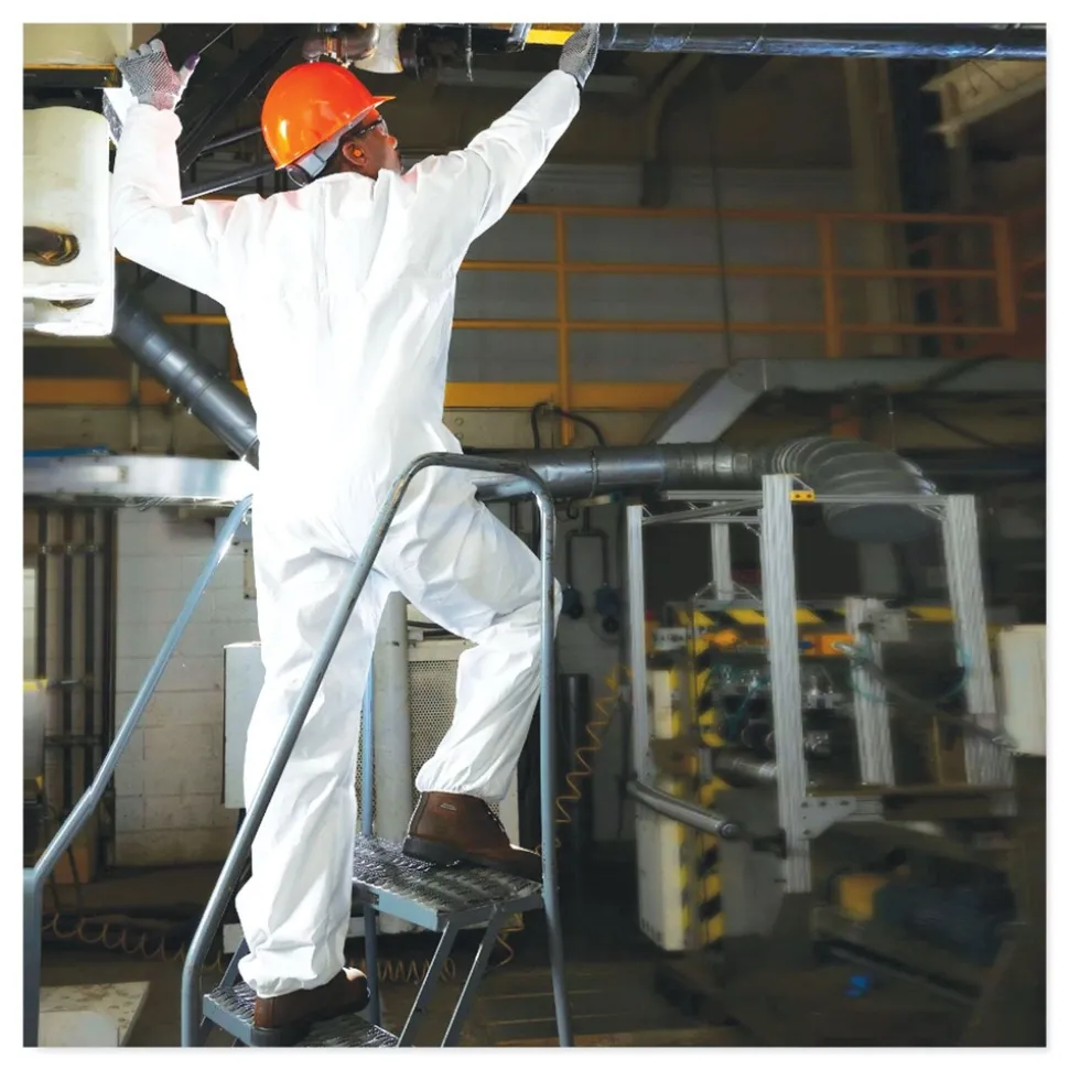 Ansell A20 Breathable Particle Protection Coveralls with Zip Closure - Double Extra Large, White (24/Carton)