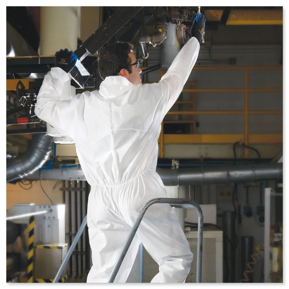 Ansell A20 Breathable Particle Protection Coveralls with Zip Closure - Triple Extra Large, White (20/Carton)