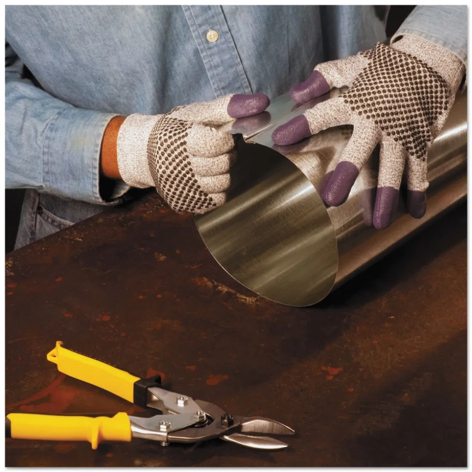 Ansell G60 240 mm Purple Nitrile Gloves - Large/Size 9/Black/White (1-Pair)
