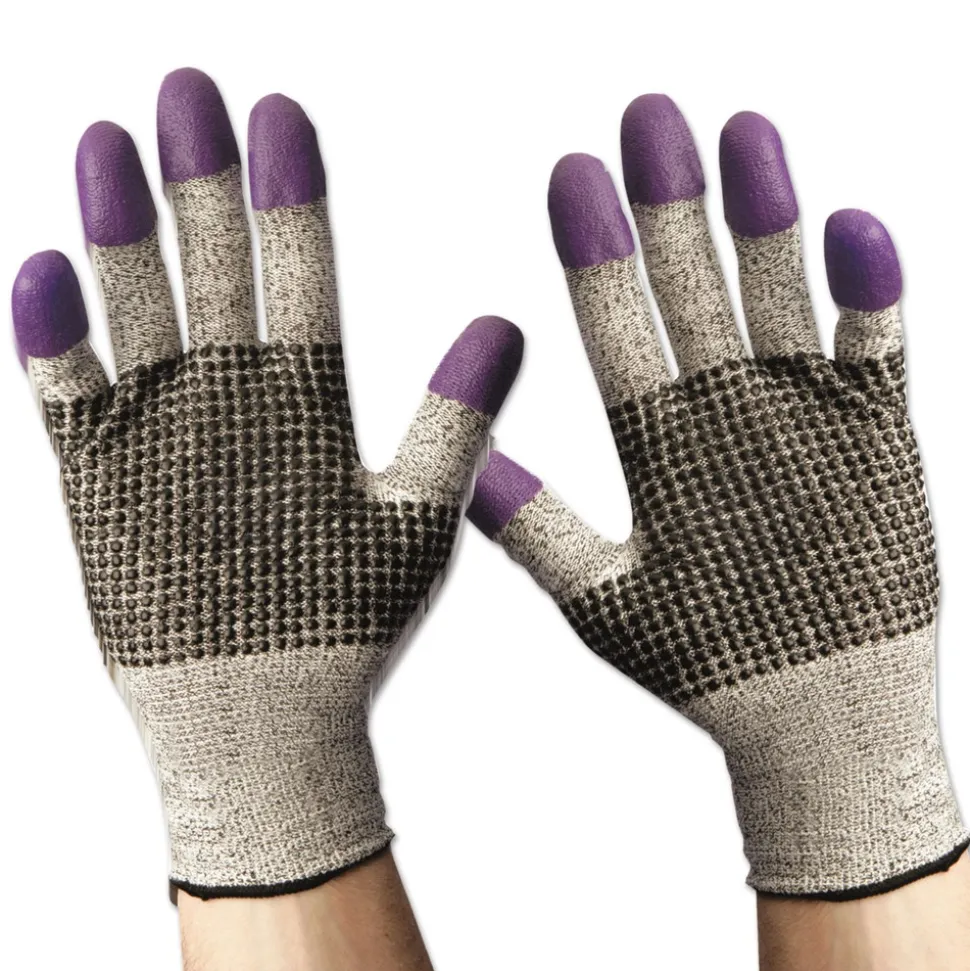 Ansell 250mm Length G60 Purple Nitrile Gloves - X-Large, Black/White (12 Pairs/Carton)