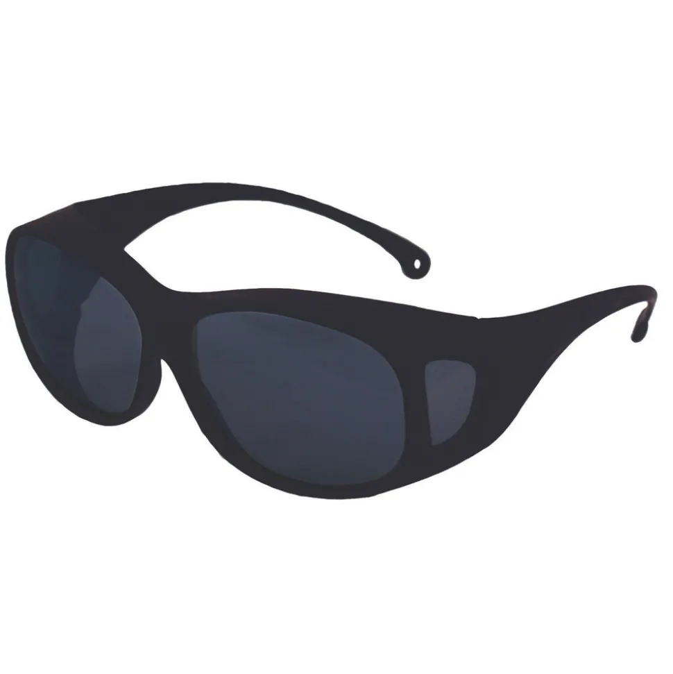 Ansell V50 OTG Safety Eyewear - Black Frame/Smoke Mirror Anti-Fog Lens