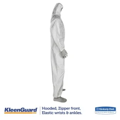 Ansell A35 Liquid and Particle Protection Coveralls Hooded - X-Large, White (25/Carton)