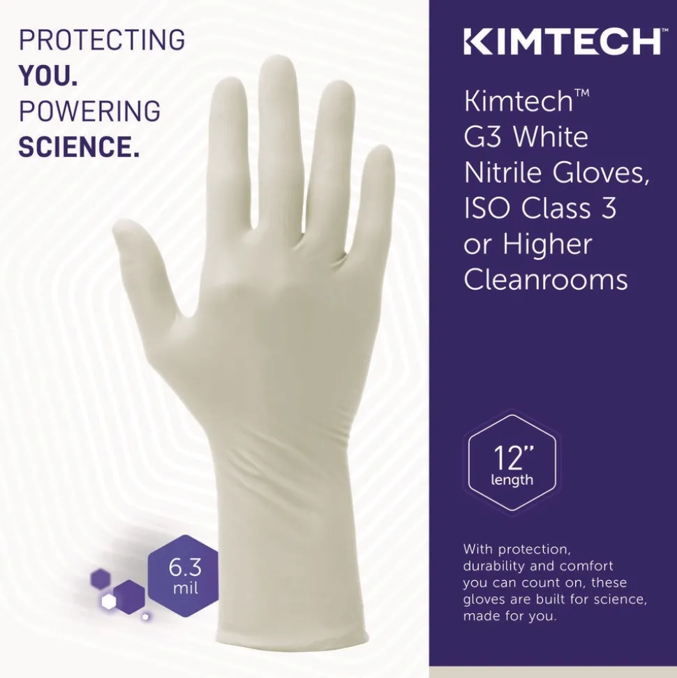 Ansell 6.3 mil G3 Nitrile Gloves - X-Large, White (1000/Carton)