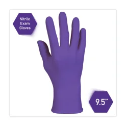 Ansell 6 mil Thick 9.5 in. Long Powder-Free PURPLE NITRILE Exam Gloves - Large, Purple (100/Box)